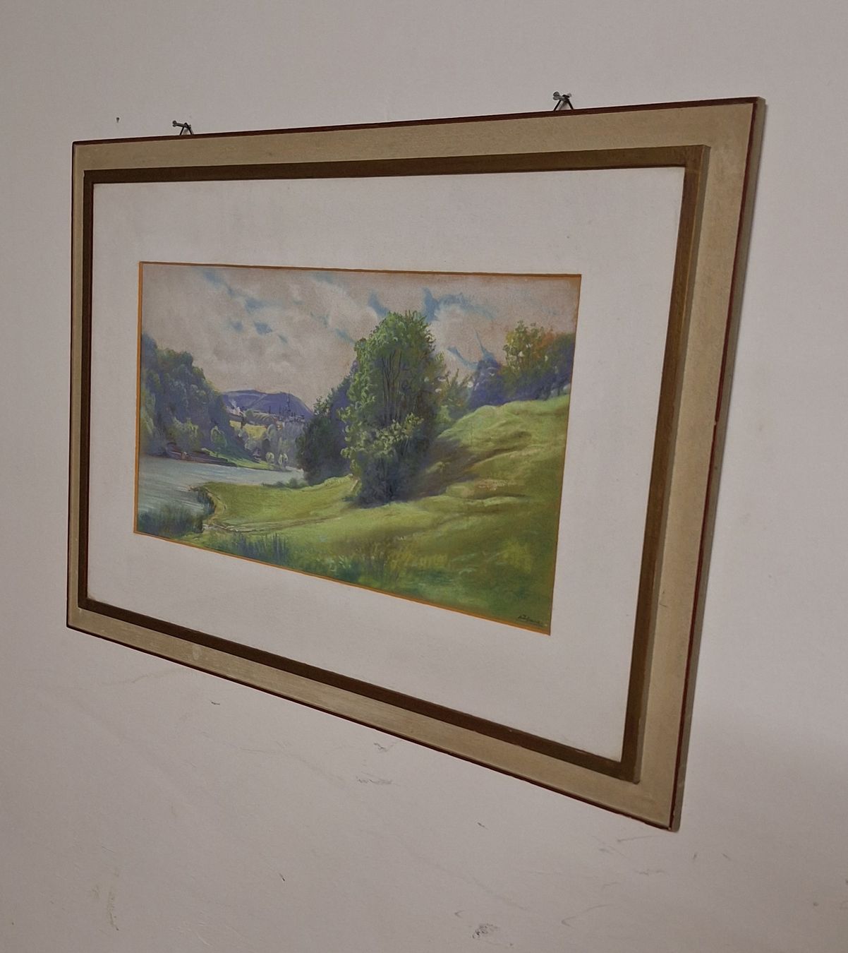 Gemälde: Gemälde Öl Landschaft von A.Haas. b. 1900 Schweizer – Gebraucht aus Fahrweid von SMILE.5 3