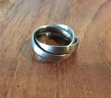 Bague 3 anneaux en acier - 4mm T 55 / 3-Ring Stahlring