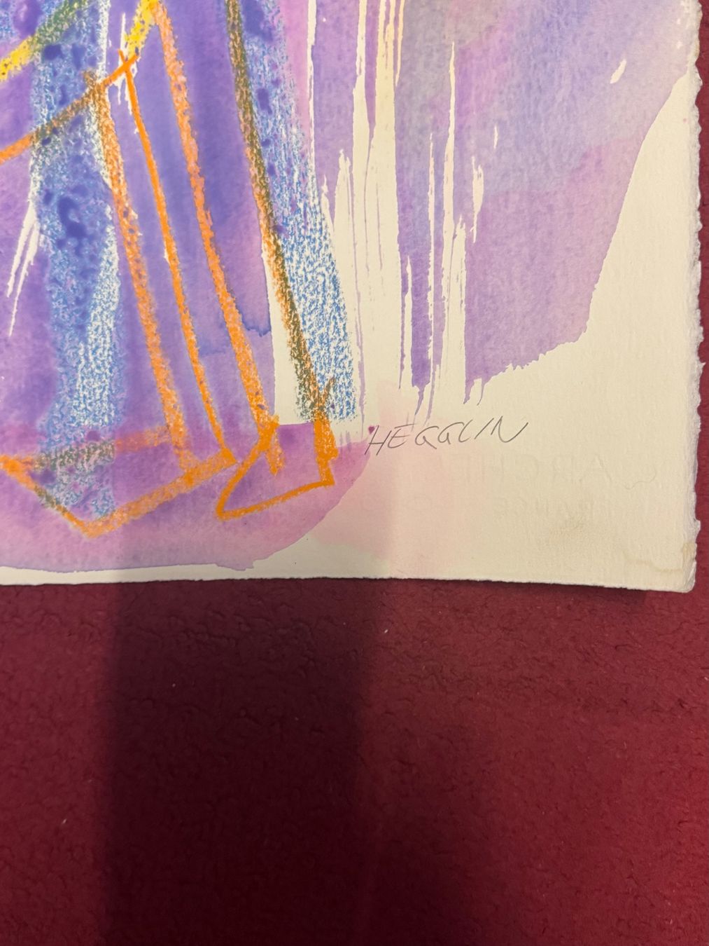 Gemälde: Aquarell Hand signiert Bild – Gebraucht aus Schlieren von Freundlich02 2