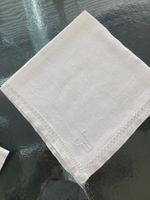 6x SERVIETTEN LEINEN HANDARBEIT mit MONOGRAMM, ALT, TOP!