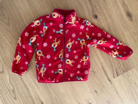 Mega herziger Faserpelz Rentiere Fleecejacke Kinder 116