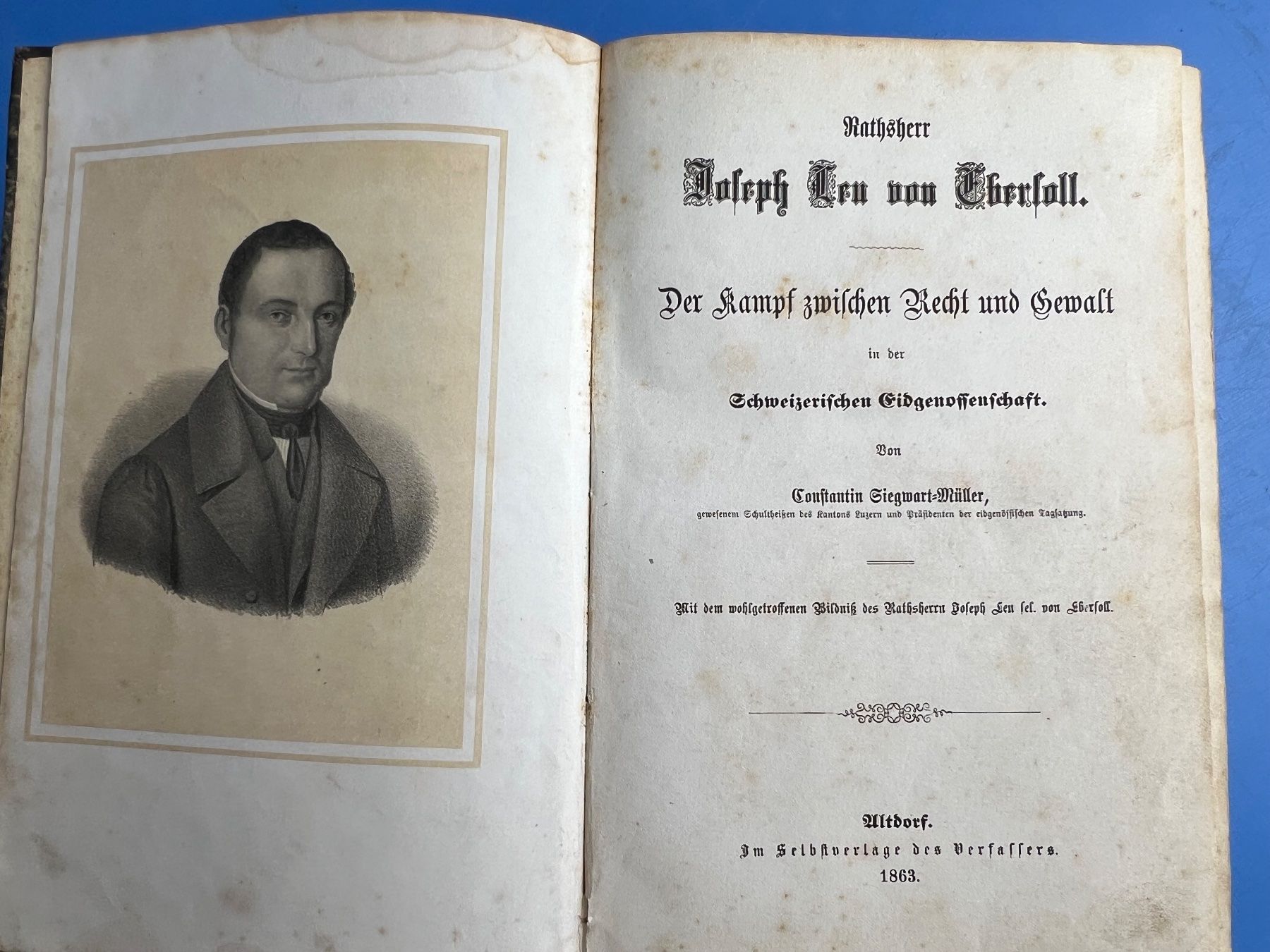 Bücher: Joseph Leu von Ebersoll / Siegwart-Müller 1863 – Gebraucht aus Unterengstringen von Gustav03