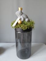 Grosses Vorratsglas mit Froschkönig aus Beton