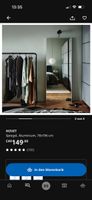 Ikea Hovet Spiegel,Aluminium,78x196cm, Top Zustand!