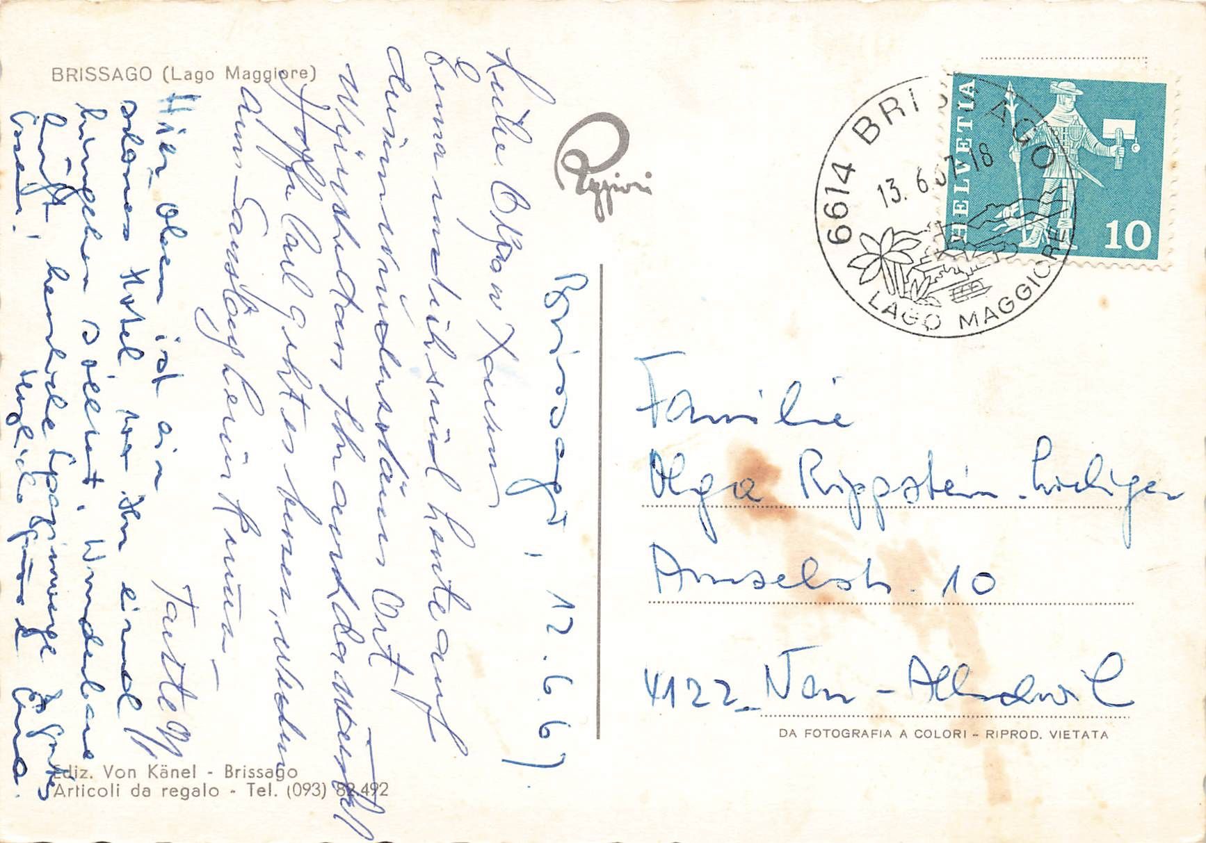 Cartoline postali: Brissago – Usato da Biasca venduto da Blenio71 1