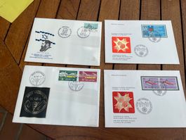 4 Enveloppes Oblitérées du Jour 1967 1973