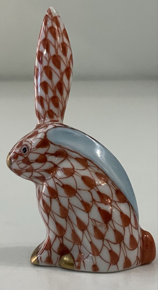 Herend Statuette: Petit lapin oreille dressé, Herend – Usato da rolle venduto da Tontonjulot