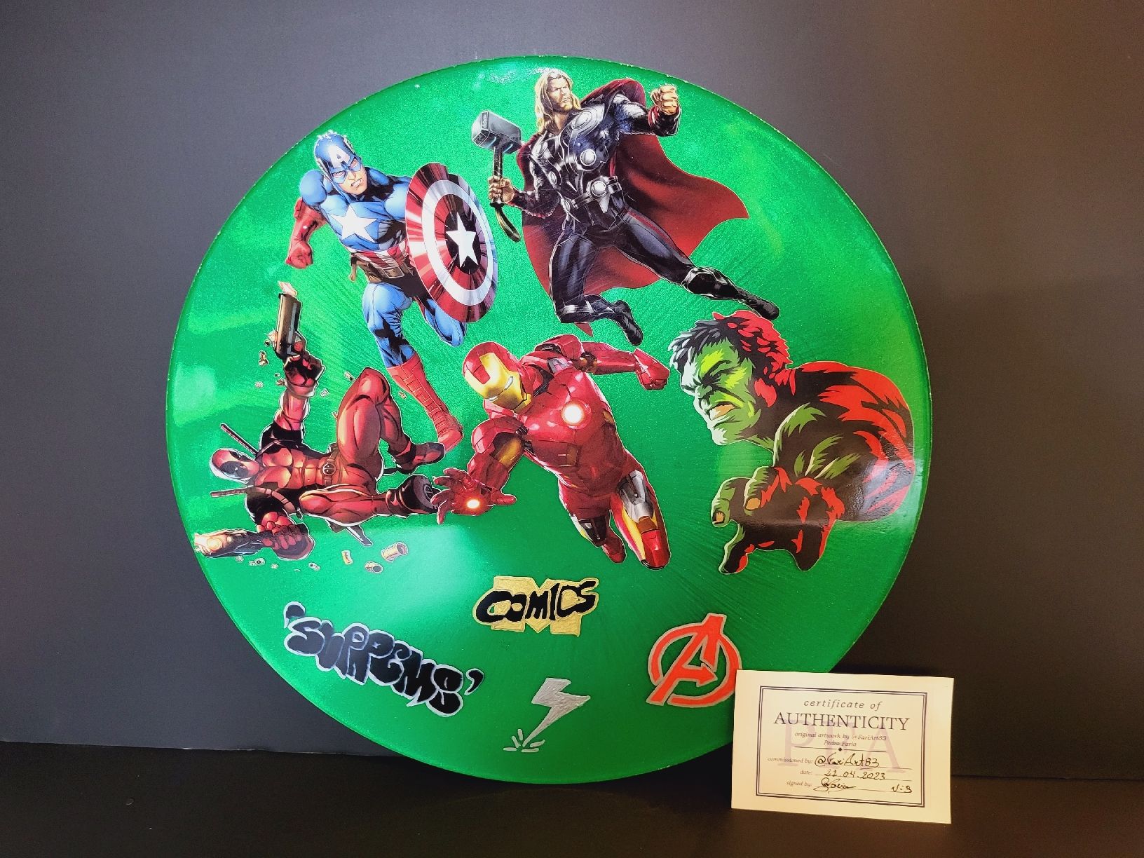 Dipinti: Tableau Marvel Heroes, résine, 50cm, Unique et Coloré! – Nuovo (secondo la descrizione) da Cheseaux-Lausanne venduto da ped_ccj9