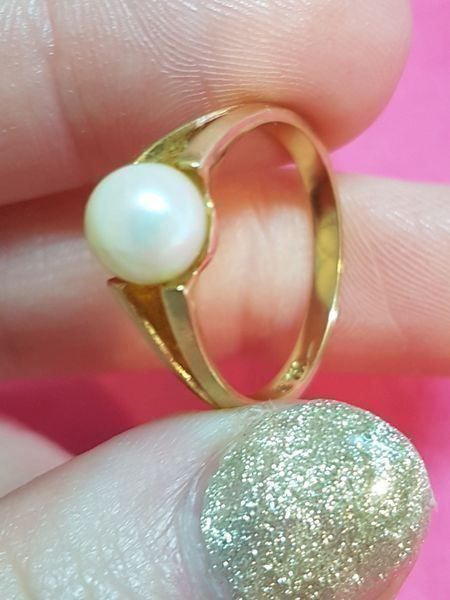 Anelli: 750 Goldring mit edler Zucht - Perle – Nuovo (secondo la descrizione) da Unterägeri venduto da Altgoldschmuck 2