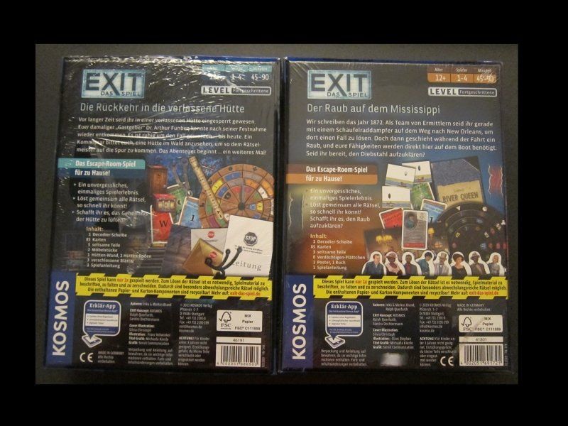 Kosmos Giochi: 2 Stk Exit Spiele originalverpackt – Nuovo e nell'imballaggio originale da Luzern venduto da Regc 1