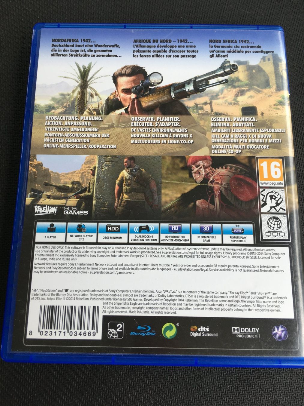 Sony Giochi: Sniper Elite 3 - PS4 / Playstation 4 – Usato da St.Gallen venduto da sjosjo 1