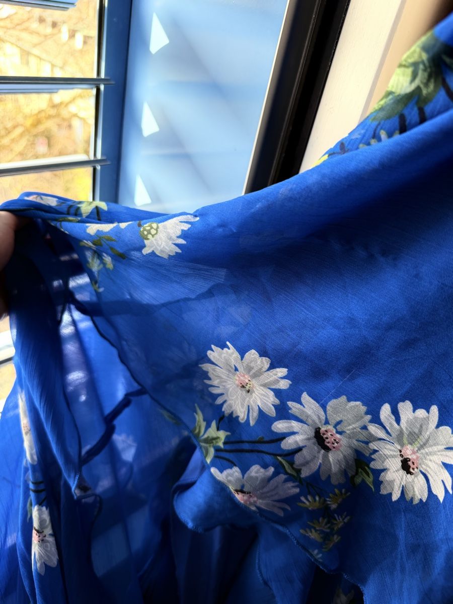 Asos Vestiti: Blue Floral Ruffle Maxi Dress – Nuovo (secondo la descrizione) da Zürich venduto da BettinaMarie2308 7