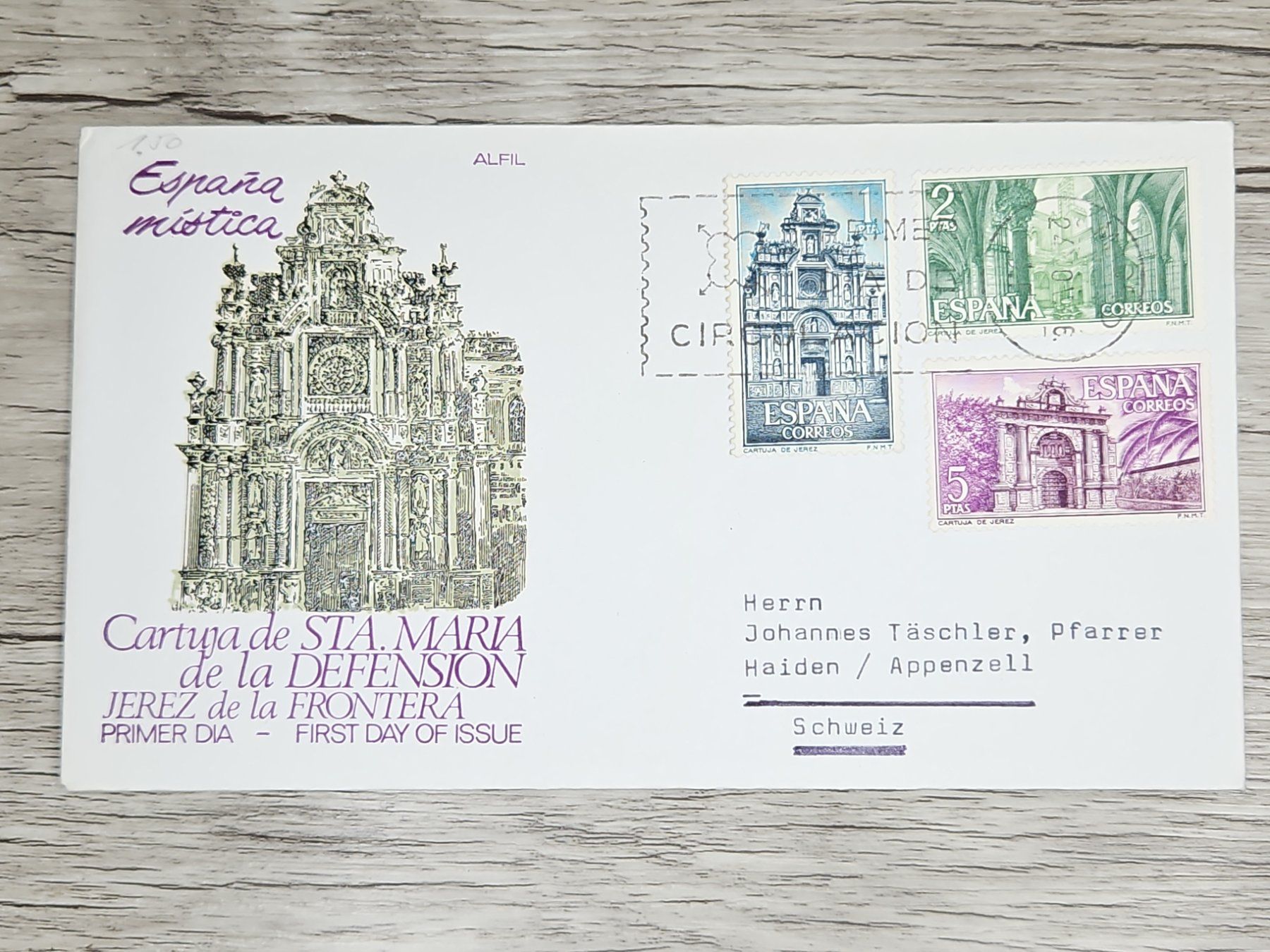 Tutti i francobolli: CL05 Enveloppe + Timbre Espagne 1961 – Usato da Cousset venduto da Patrick_Collections