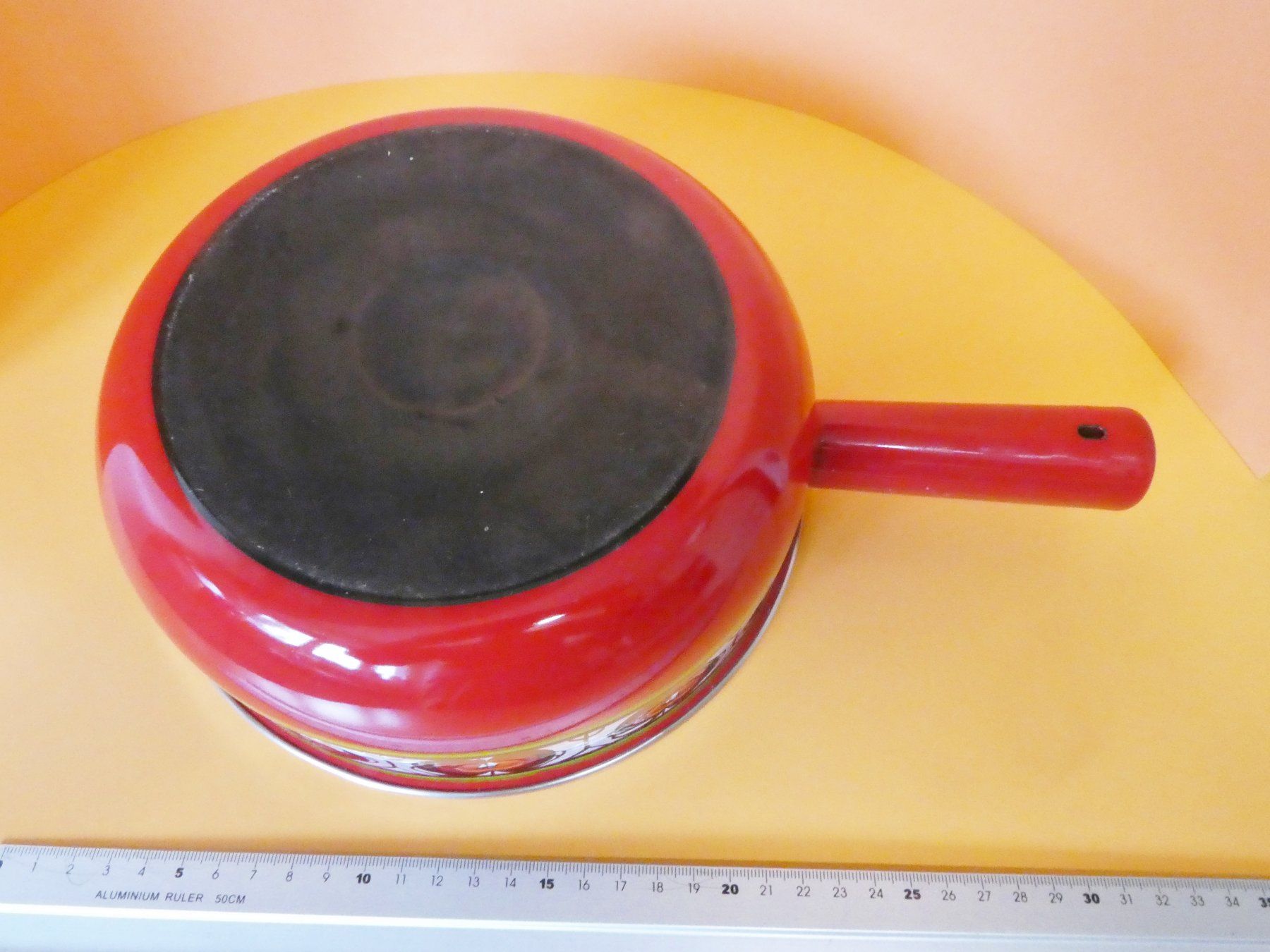Pentole: Fondue Schale Topf in Rot mit Blumen – Usato da Siebnen venduto da GluckPilz5684 2