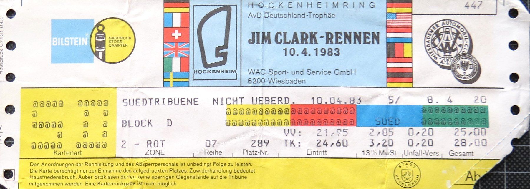 Documenti: Orig. Rennprogramm Formel 2 Hockenheim 1983 – Usato da Ettingen venduto da campione_1 1