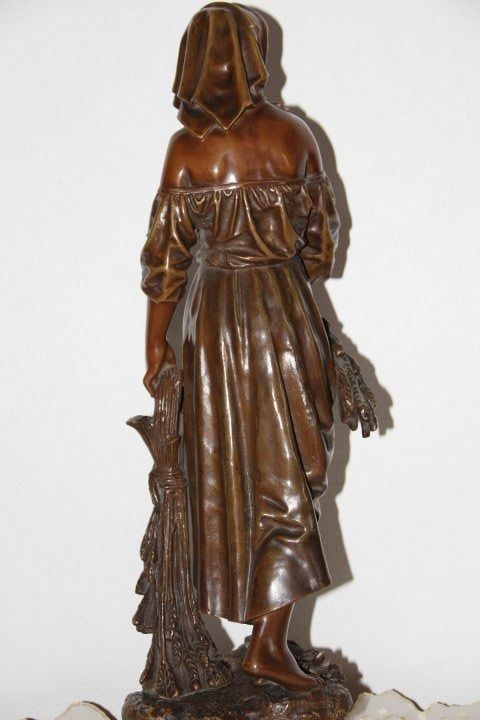 Sculture & Statue: Antique sculpture en bronze signe . – Usato da Praz (Vully) venduto da pikuluka1 2