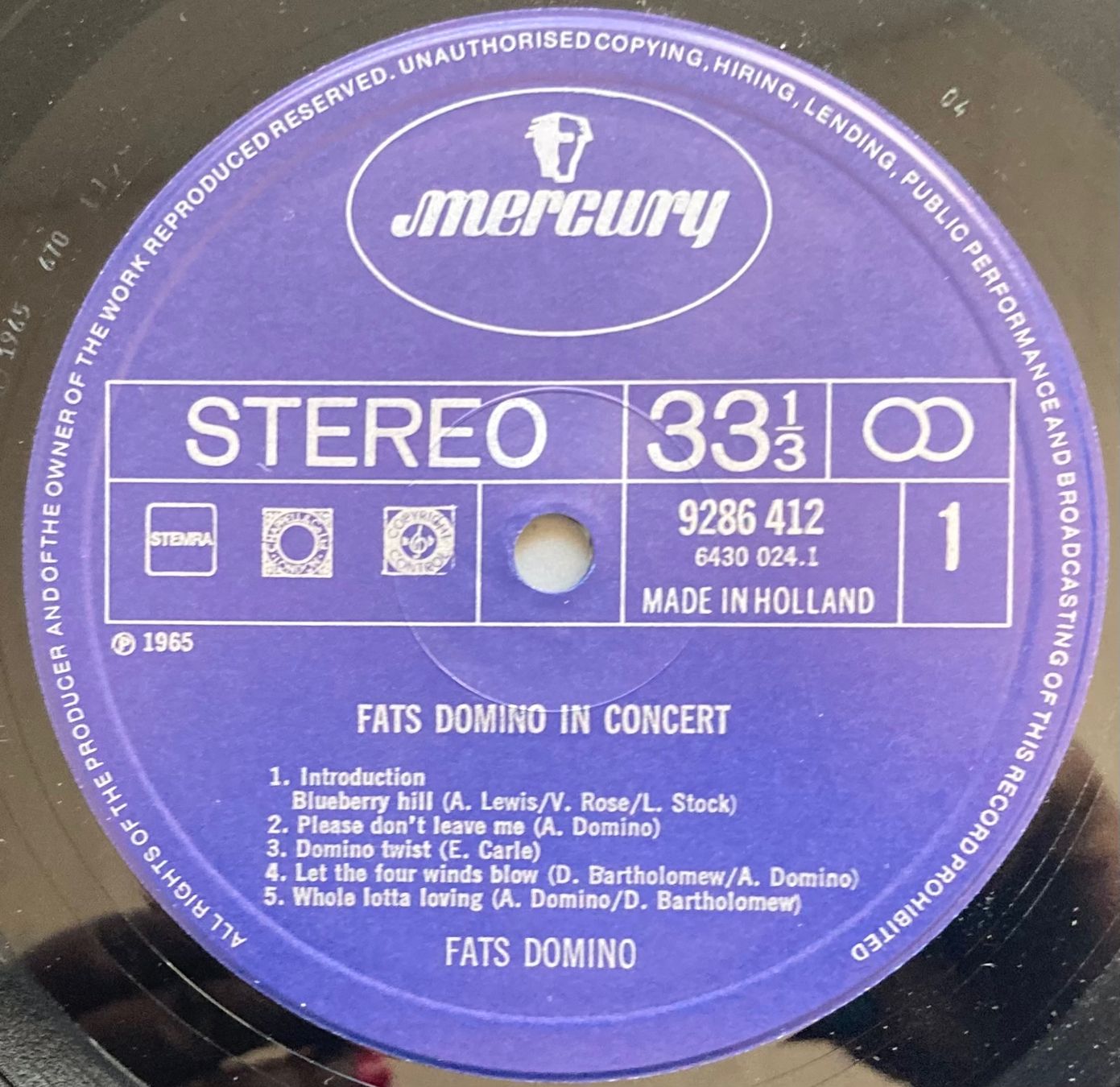 Dischi in vinile: FATS DOMINO - IN CONCERT! – Usato da Poliez-Pittet venduto da Newtown-Records 2