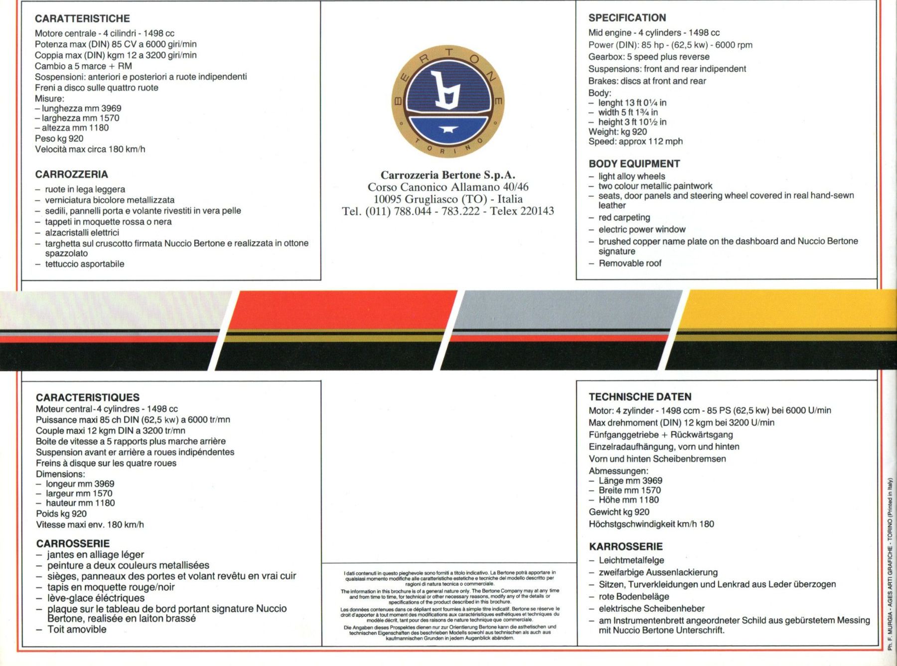 Fiat Autos: Fiat X1/9 Bertone  - Original Prospekt – Gebraucht aus Malans GR von Chueche427 3