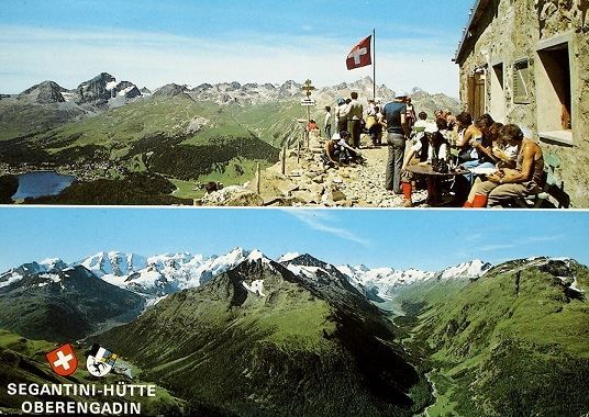 Cartoline postali: PONTRESINA Segantini-Hütte – Usato da Jona venduto da philajona