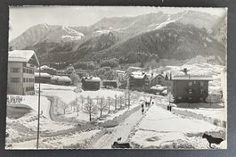 Bahnhofstrasse, Klosters im Winter, ca. 1950