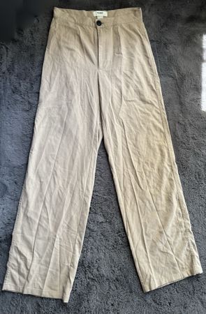PULL&BEAR Wide Leg Trousers Beige Size M 