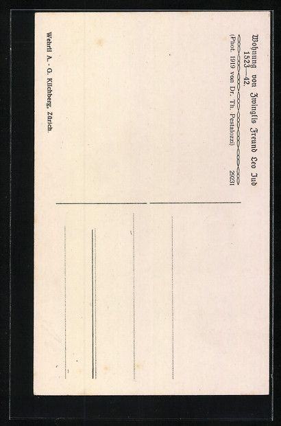 Cartes postales: AK Zürich, Pfarrhaus St. Peter – D'occasion à Berlin par bartko-reher 1