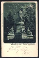 Litho Basel, St. Jacob-Denkmal im Mondsc