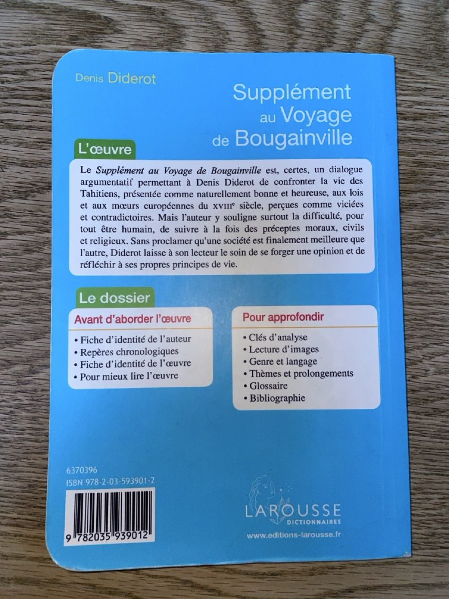 Bücher: Supplément au Voyage de Bougainville – Gebraucht aus Martigny-Croix von lem7 1