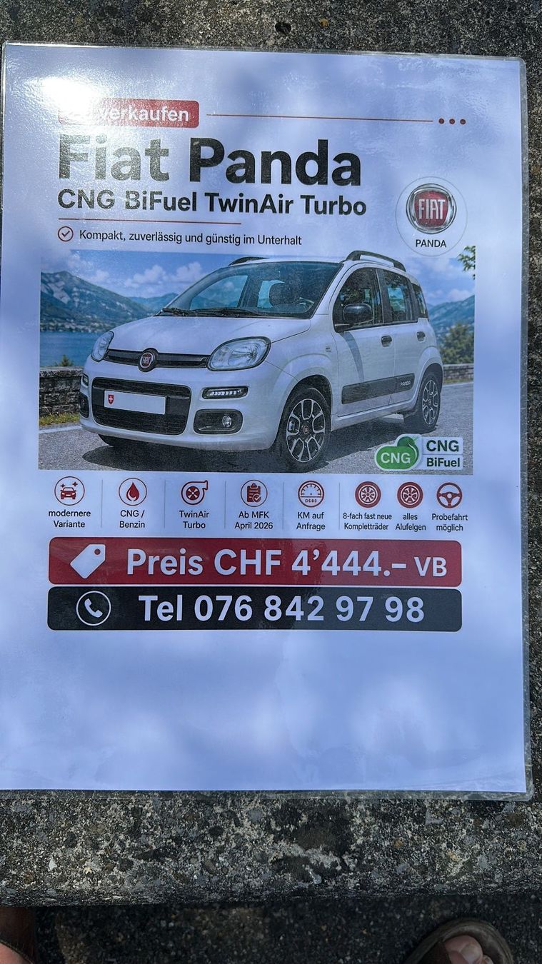 Fiat Autos: Fiat Panda CNG Bifuel – D'occasion à Rekingen AG par Bernie2167
