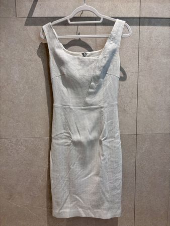 Reiss Kleid, off-white/hellgrau, Grösse 38