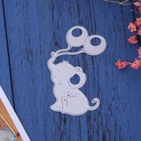 ELEFANT MIT BALLON STANZSCHABLONE