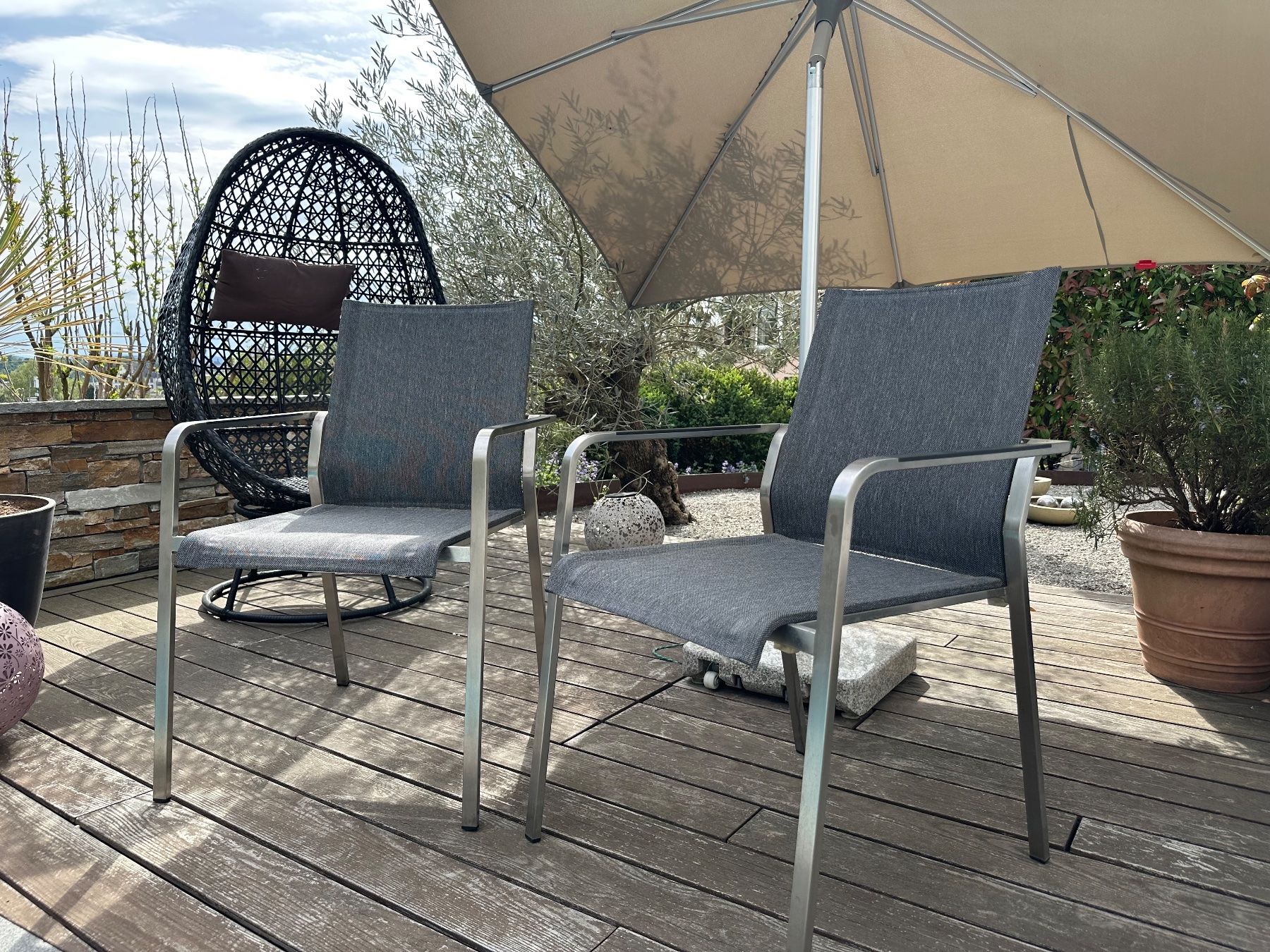 Sedie: Denova Gartenstühle aus Edelstahl – Usato da Schaffhausen venduto da Zermatt40 2