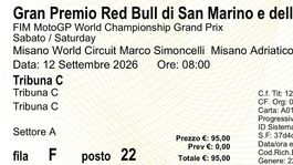 Ticket Moto GP Misano Tribune C - 12 septembre