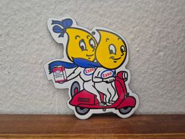 Emailschild Esso Tankstelle Tanksäule Roller Emaille Schild