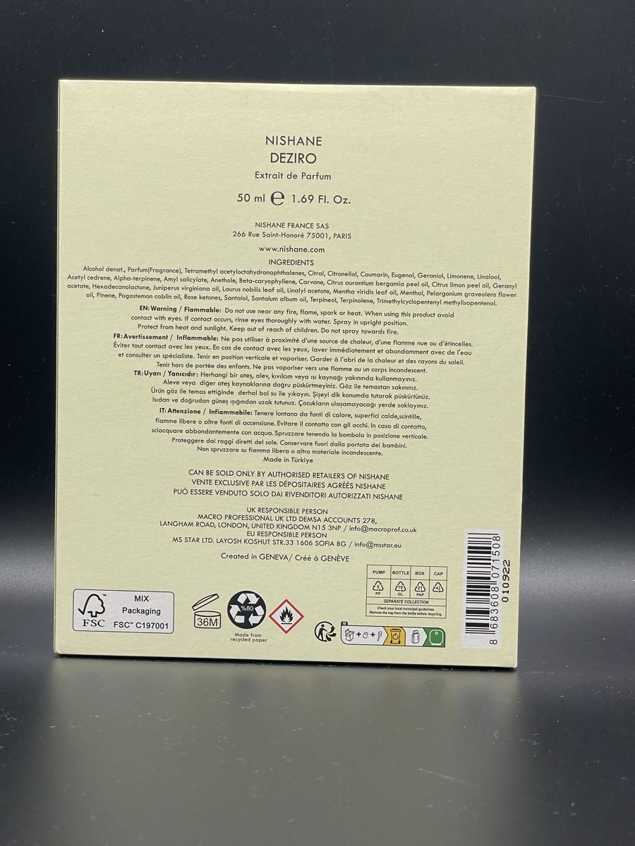 Nishane Profumi & Eau de Toilette: Nishane - Deziro 50ml – Usato da Frenkendorf venduto da Sakima1 5
