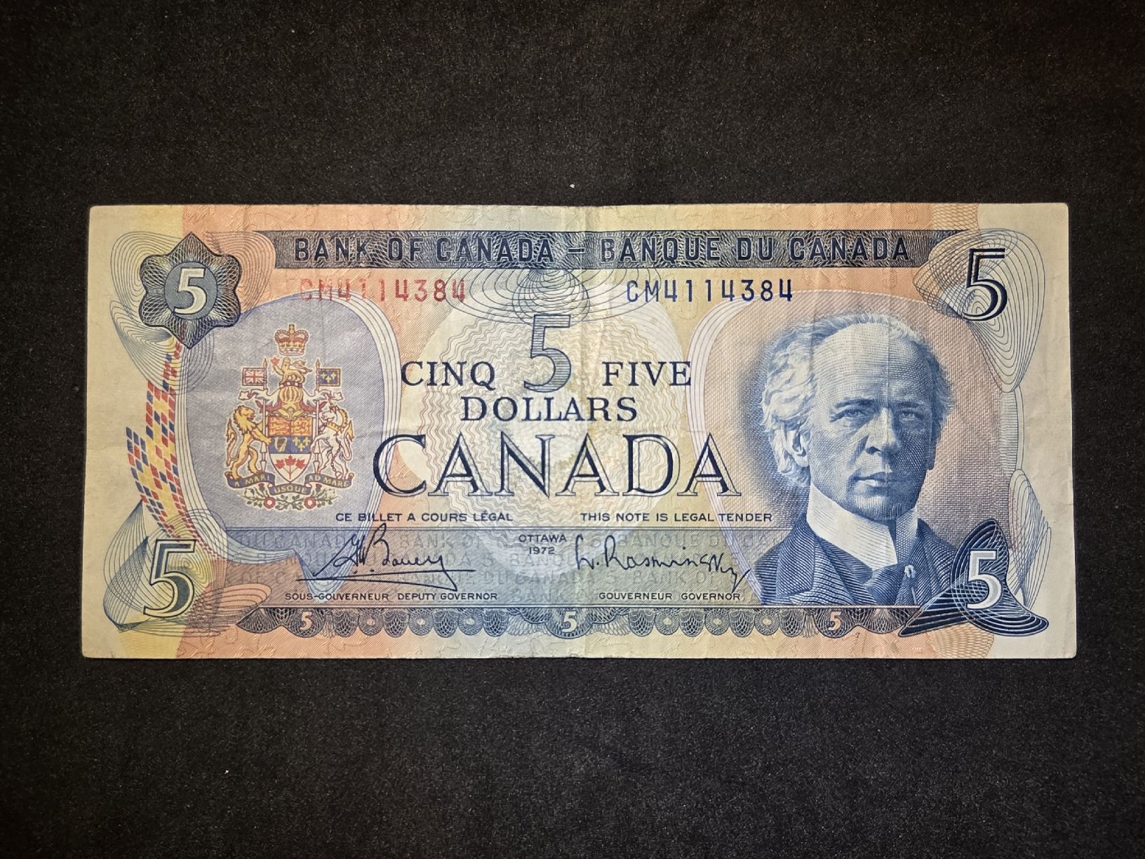 Banconote: 5 Dollar - Kanada - Ottawa 1972 – Usato da Geroldswil venduto da Antica01