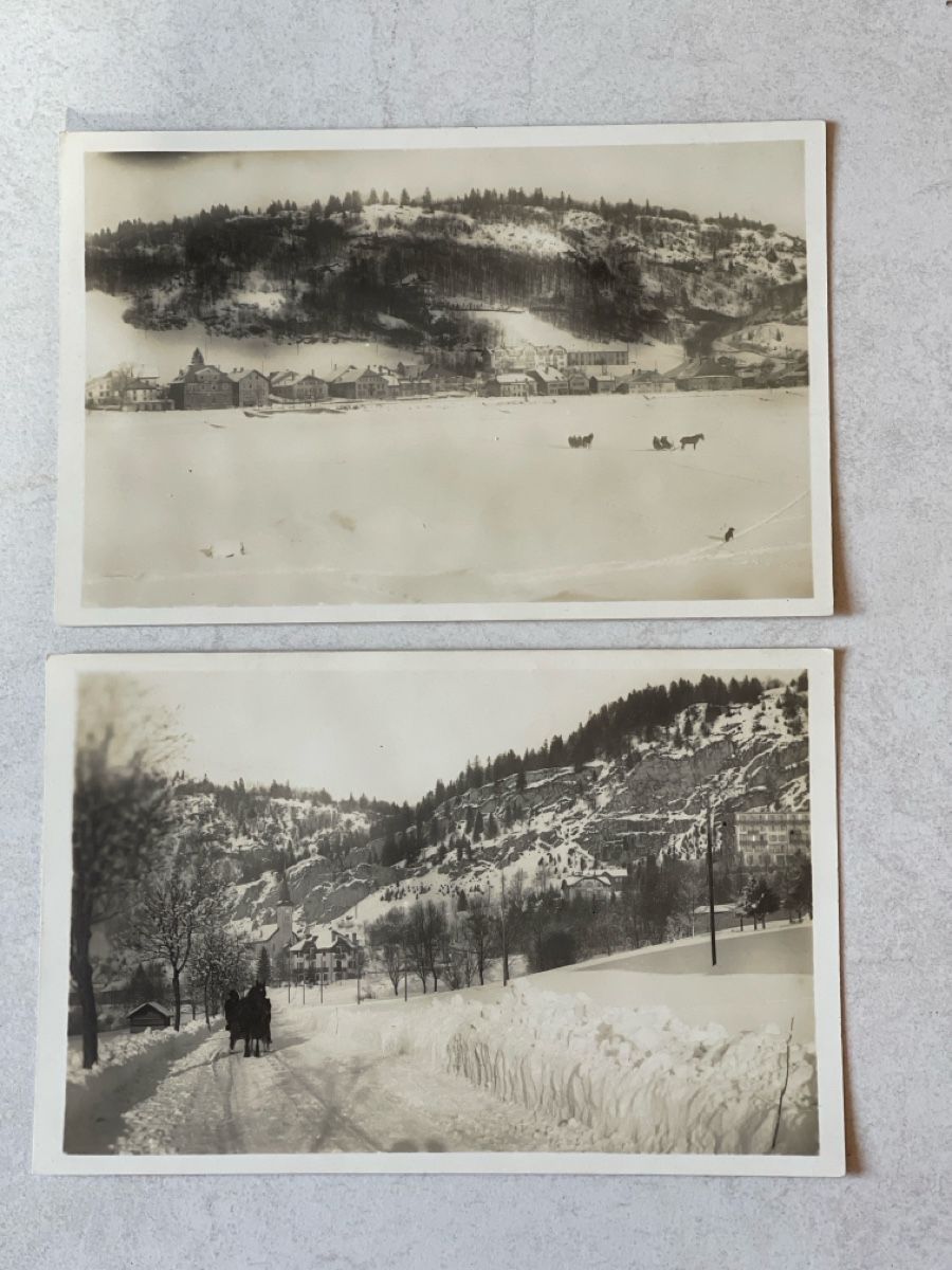 Cartoline postali: 2 Winter-Ansichtskarten Le Pont/Lac de Joux,  – Usato da Strengelbach venduto da Aschatan5