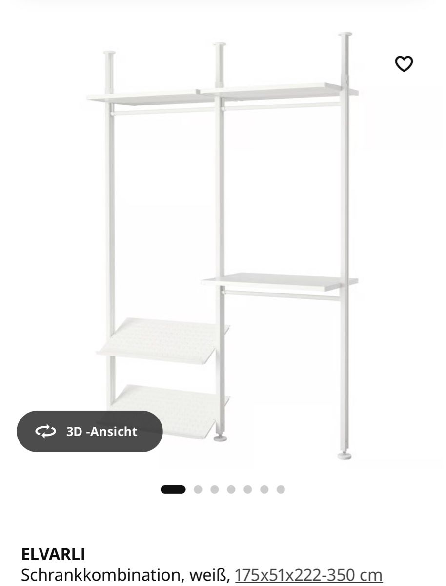 Ikea Schränke: IKEA ELVARLI Schranksystem weiß – Gebraucht aus Dübendorf von car_qw8j