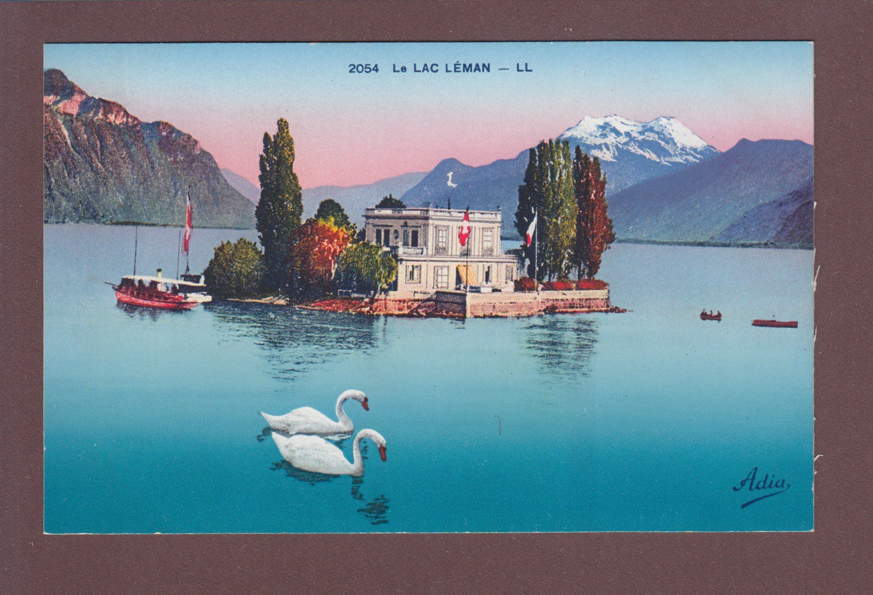 Cartoline postali: CLARENS - Île de Salagnon – Usato da Pully venduto da nicecards