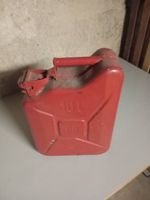 Vintage 10 Liter Benzinkanister, Rot, Top Zustand!