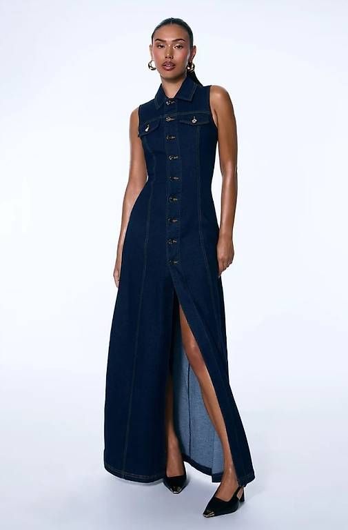 Vestiti: NEW Jeanskleid XS Maxi – Usato da Merlischachen venduto da GlamGarb 2
