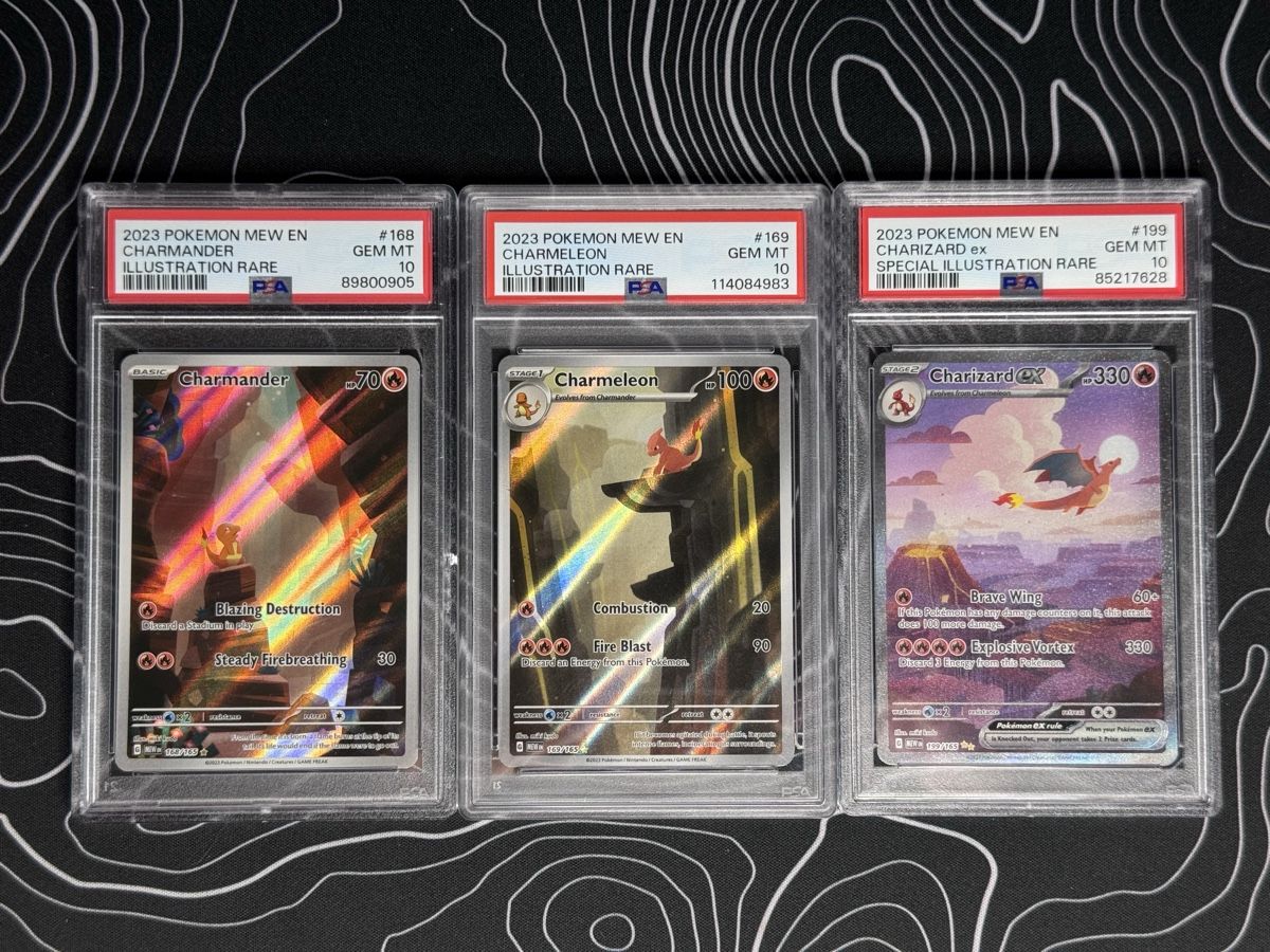 Pokémon Carte collezionabili: Charizard Charmeleon Charmander 151 PSA 10 Set – Nuovo (secondo la descrizione) da Stettfurt venduto da PaperCollectorClub
