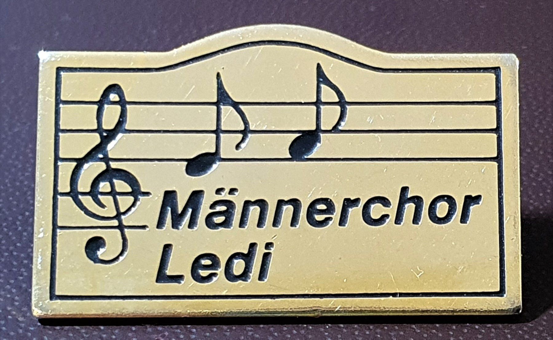 Plaketten & Abzeichen: Q759 - Pin Männerchor Ledi – Gebraucht aus Reinach BL von Boston-Verkauf