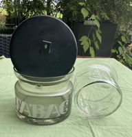 TABAK HUMIDOR AUS GLAS VON CHEVALIER MIT LEDERDECKEL