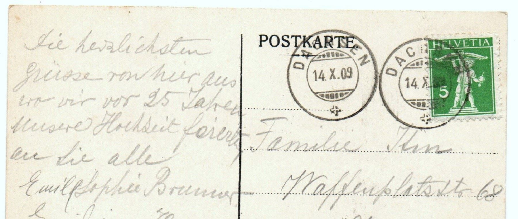 Ansichtskarten: DACHSEN-RHEINFALL Hôtel Witzig - Bahnhof – Gebraucht aus Jona von philajona 1