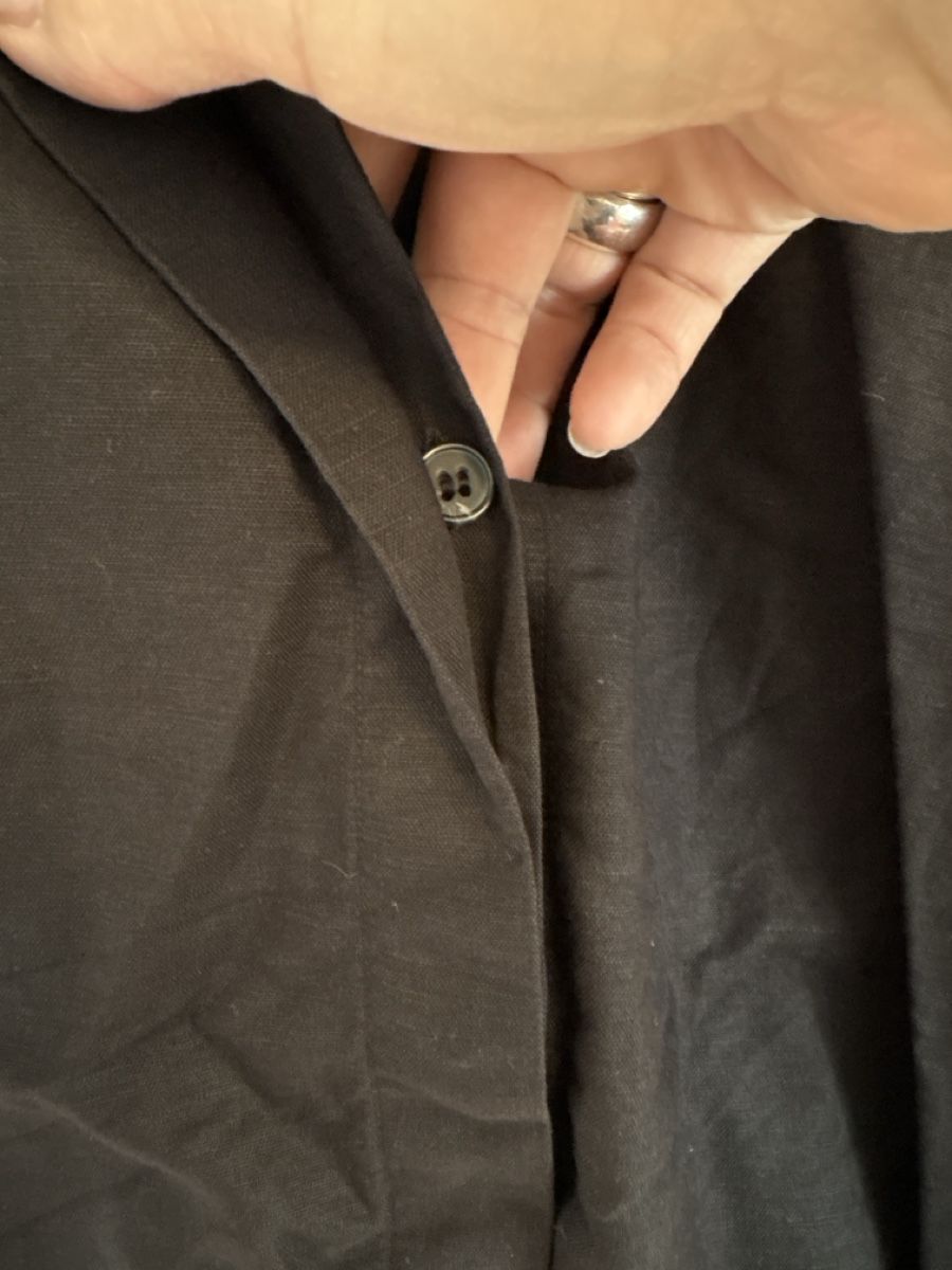Massimo Dutti Camicette: Massimo Dutti Hemd schwarz Langarm Leinen – Usato da Affoltern am Albis venduto da Cmara 2