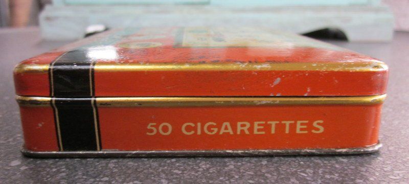 Dosen: Alte Blechdose ED. LAURENS, Genève, Orange – Gebraucht aus Bischofszell von Pfau0 4