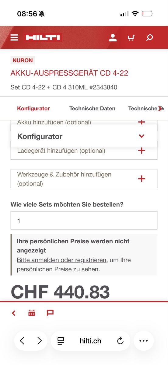 Hilti Tutti gli attrezzi: Leistungsstarkes Akku-Auspressgerät – Usato da Bäretswil venduto da pat_v9b5 1