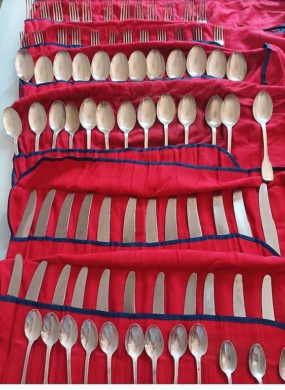 Set di posate: Set posate da 12  argento placcato 800 – Usato da Vairano venduto da gaz_kx65