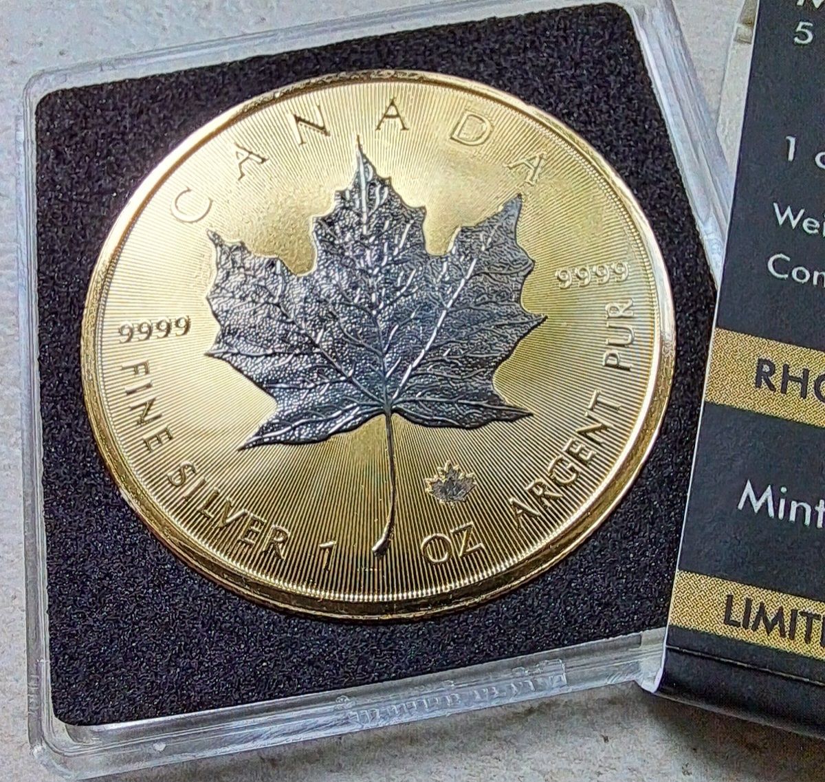 Tutti le monete: 1 OZ Silber Maple Leaf 2021 / Gold-Edition Auflage: 1000Stk – Nuovo e nell'imballaggio originale da Weinfelden venduto da shopping-island